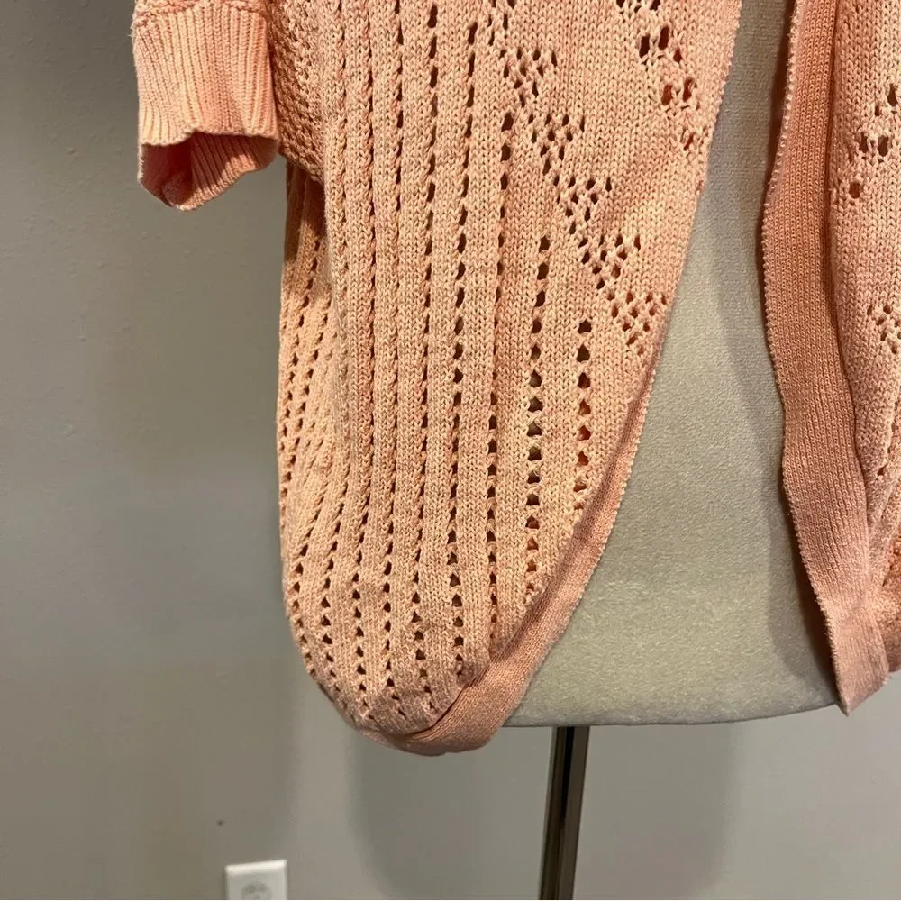 Canyon River Blues Peach Open-Knit‎ open Cardigan